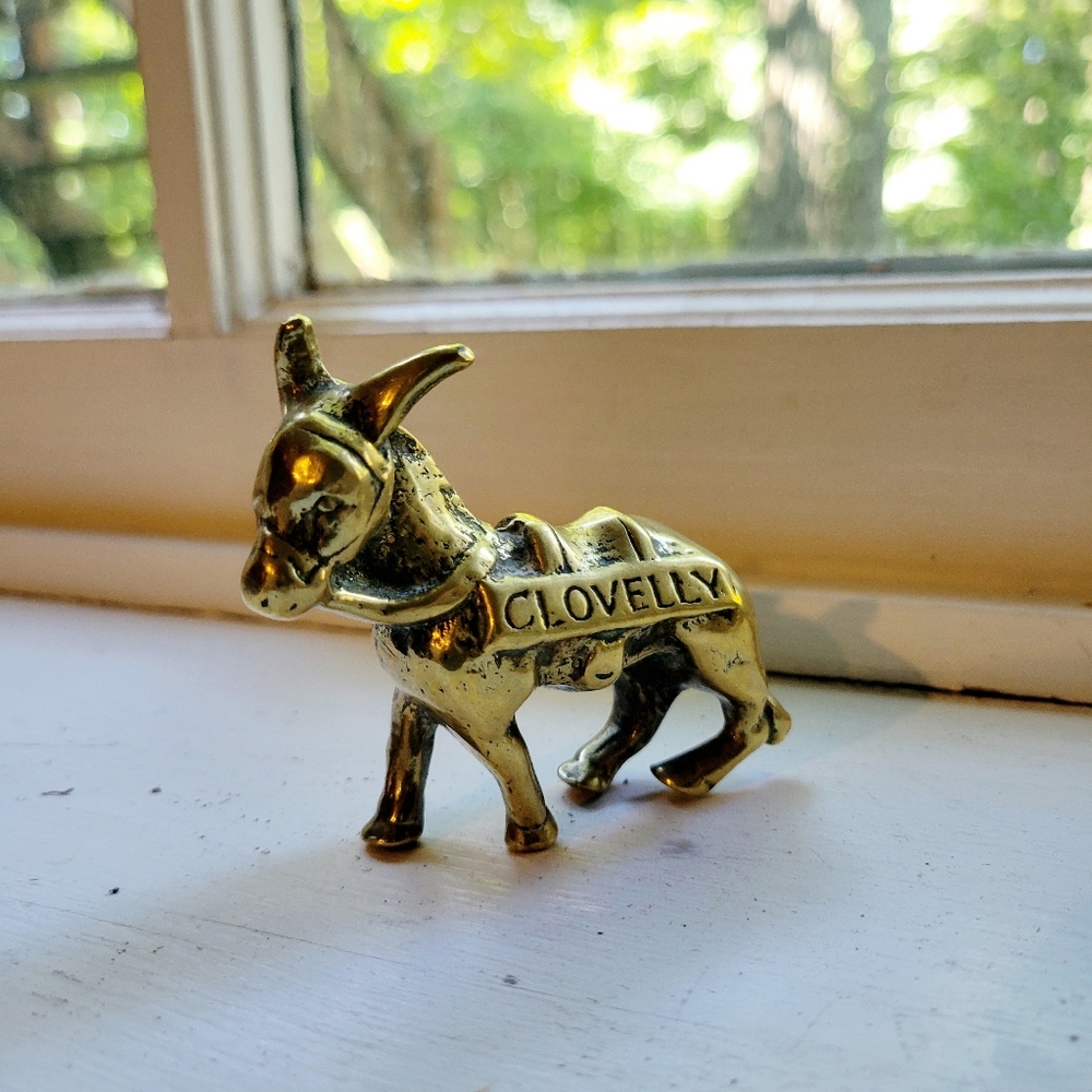 Vintage Clovelly Brass Donkey Figurine - Picture 3 of 11